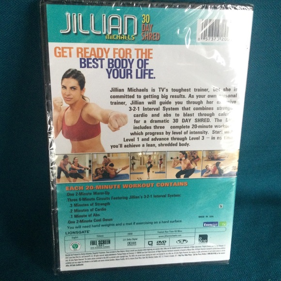Jillian Michael's 30 Day Shred Exercise DVD 3 Workouts New Sealed - Picture 2 of 4
